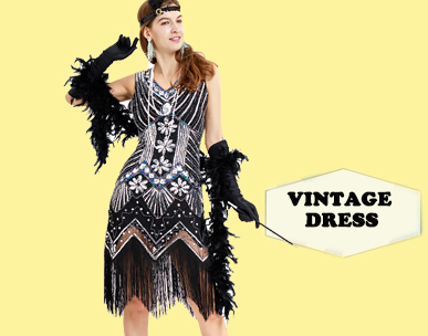 1920s Vintage Fringe Dresses